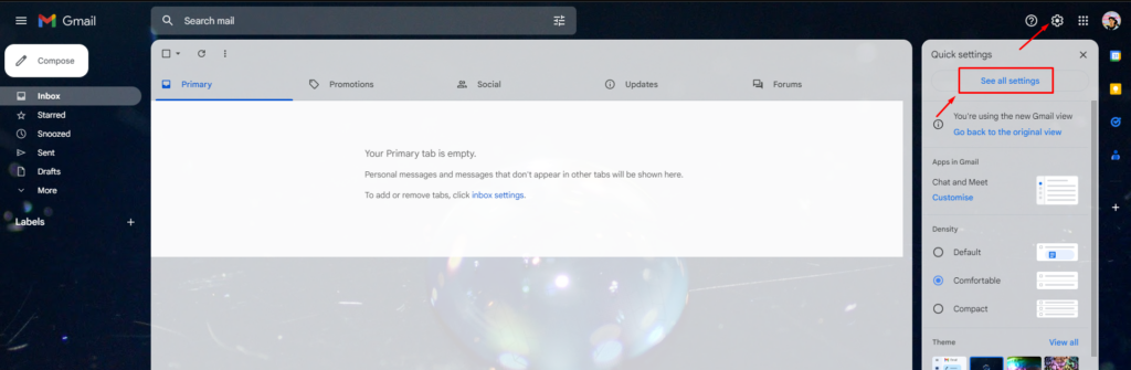 Web mail with Gmail