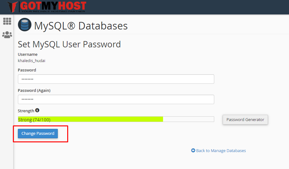 How to Manage MySQL Database from cPanel | | Gotmyhost