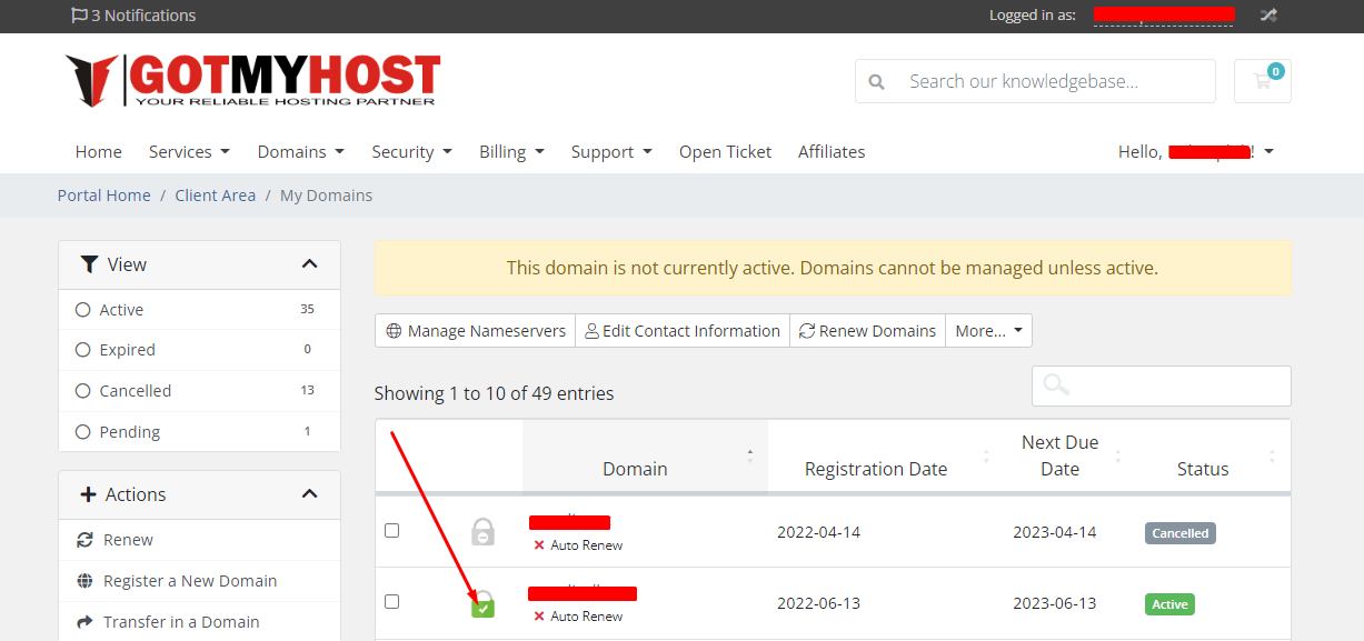 Read more about the article Enable & Disable Domain Auto-Renewal Service in the client area