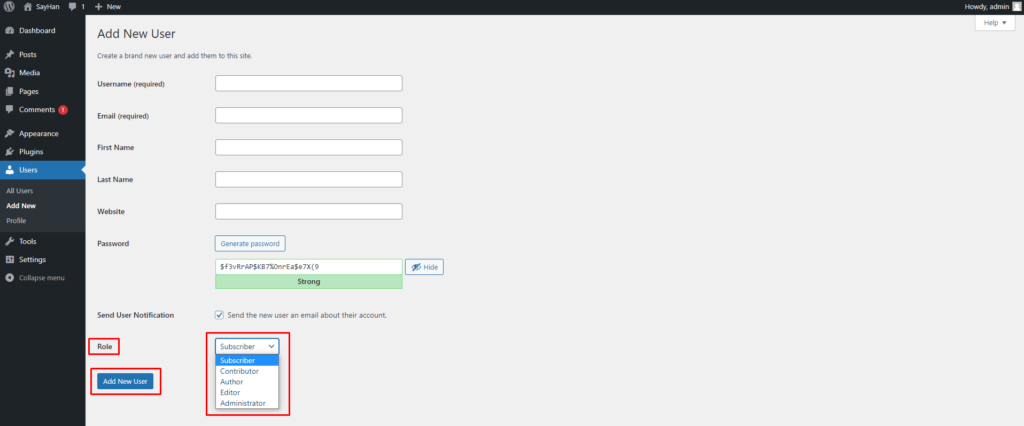 How to Add New WordPress User - Add Website User | | Gotmyhost