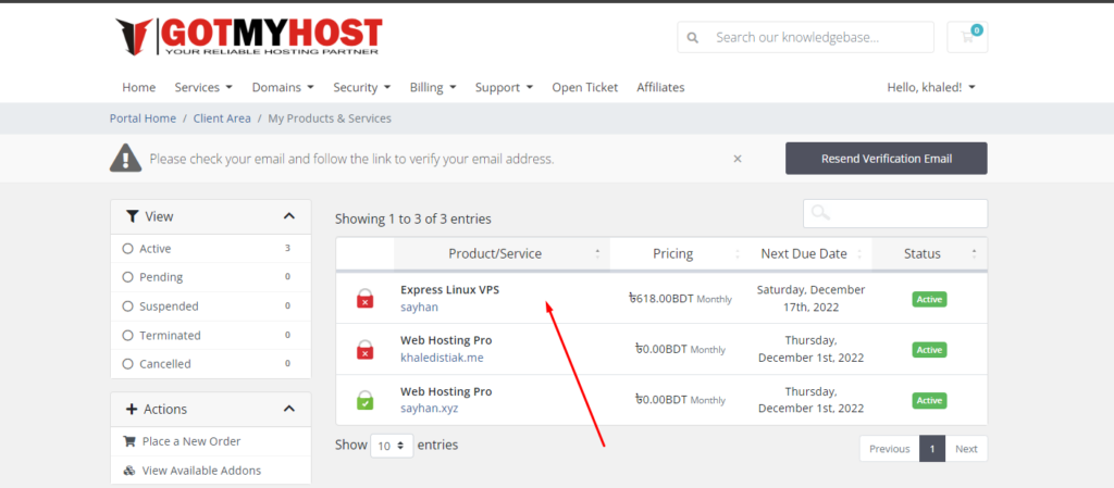 How to Stop & Start VPS from Client Area | | Gotmyhost