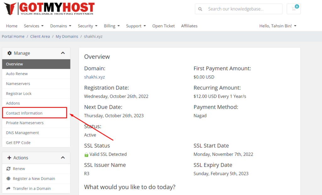 How to Change Domain Whois Information | | Gotmyhost