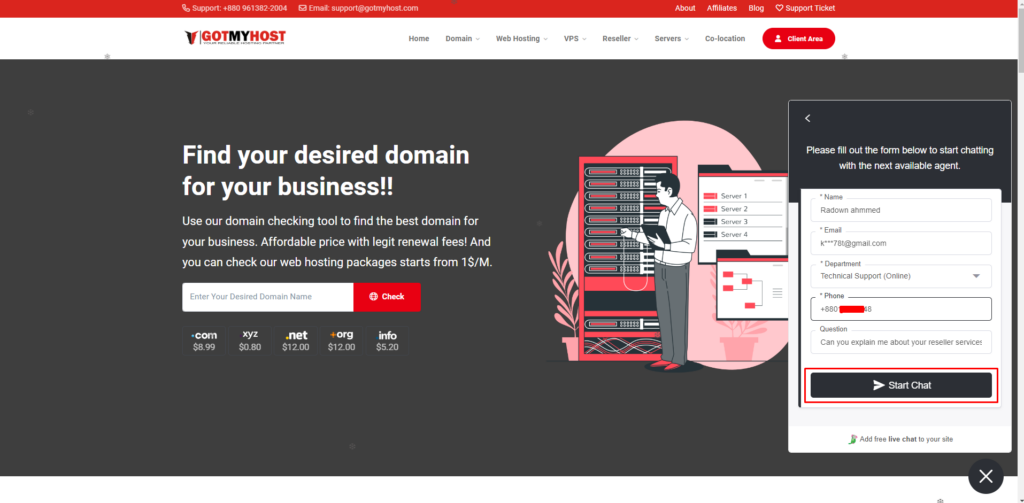 How to Contact Gotmyhost Hosting Live Chat Support | | Gotmyhost