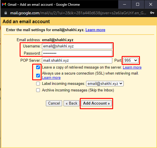 How to connect Web Mail with Gmail | | Gotmyhost