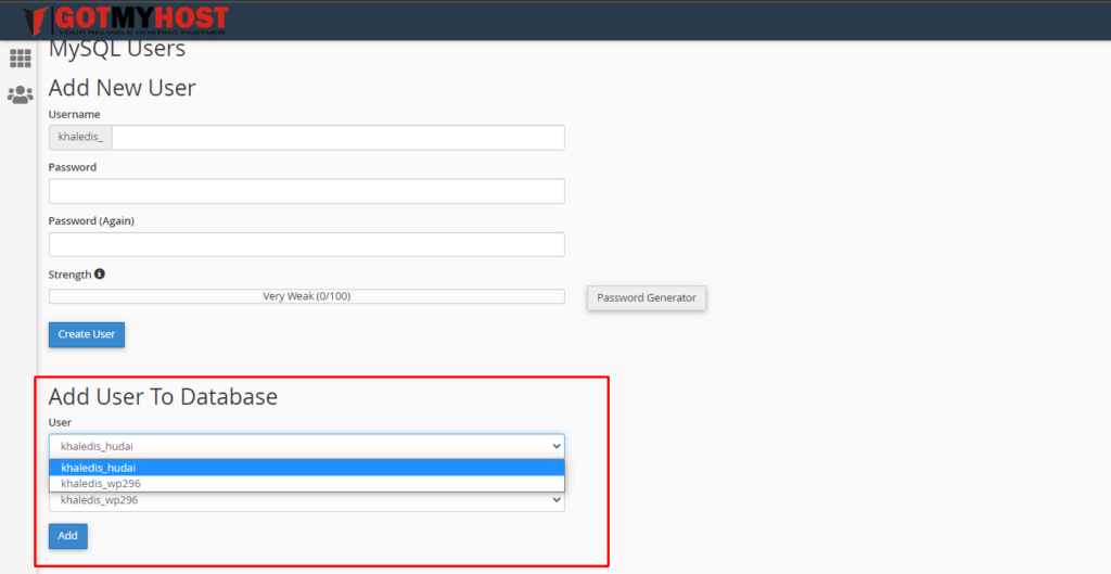 How to Manage MySQL Database from cPanel | | Gotmyhost