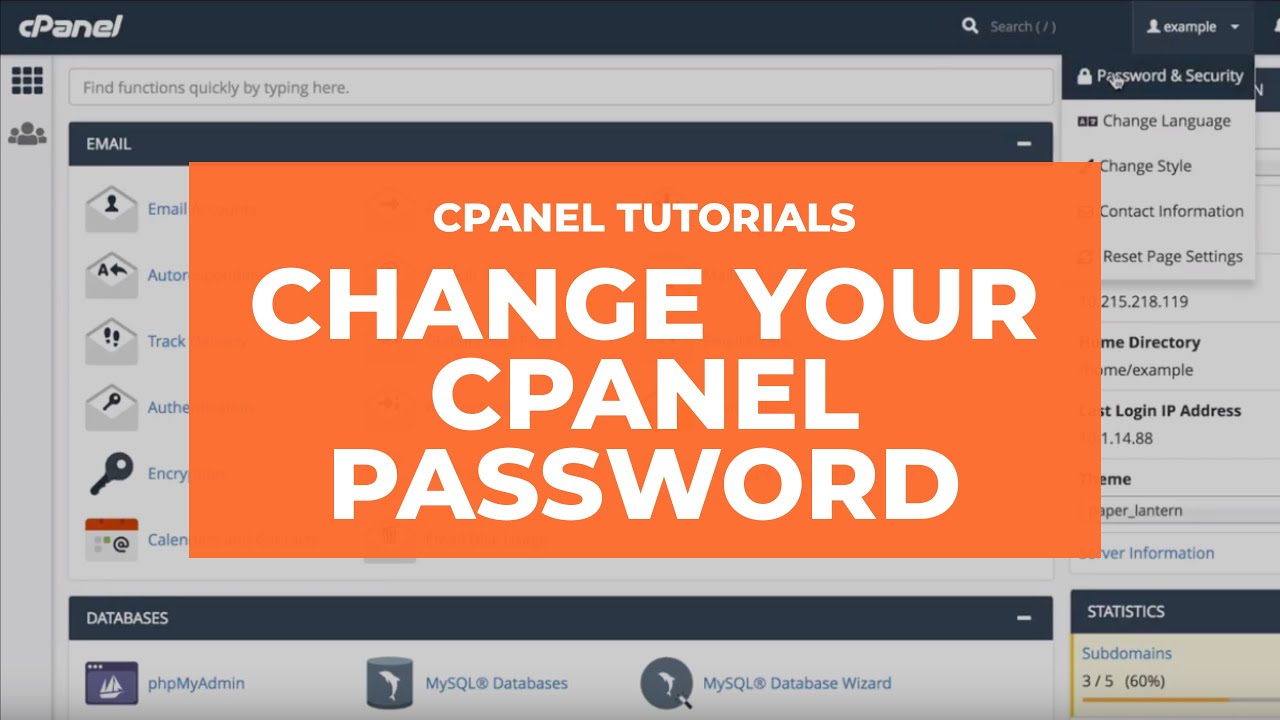 You are currently viewing How to change the cPanel password