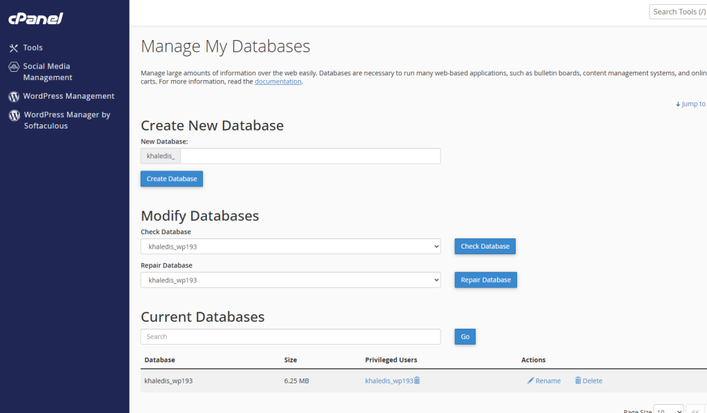 How to Manage MySQL Database from cPanel | Gotmyhost How to Manage MySQL Database from cPanel | | Gotmyhost