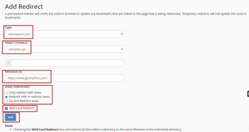 How to Redirect Domain from cPanel | Gotmyhost How to Redirect Domain from cPanel | | Gotmyhost