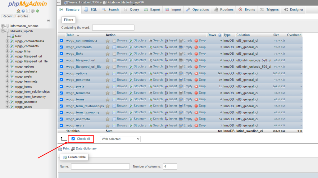 How to Optimize Database via phpMyAdmin in cPanel | | Gotmyhost