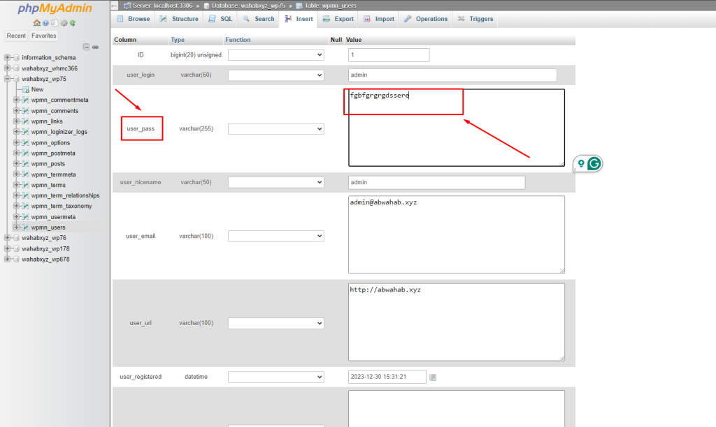 How to Reset WordPress Password from phpMyAdmin | | Gotmyhost