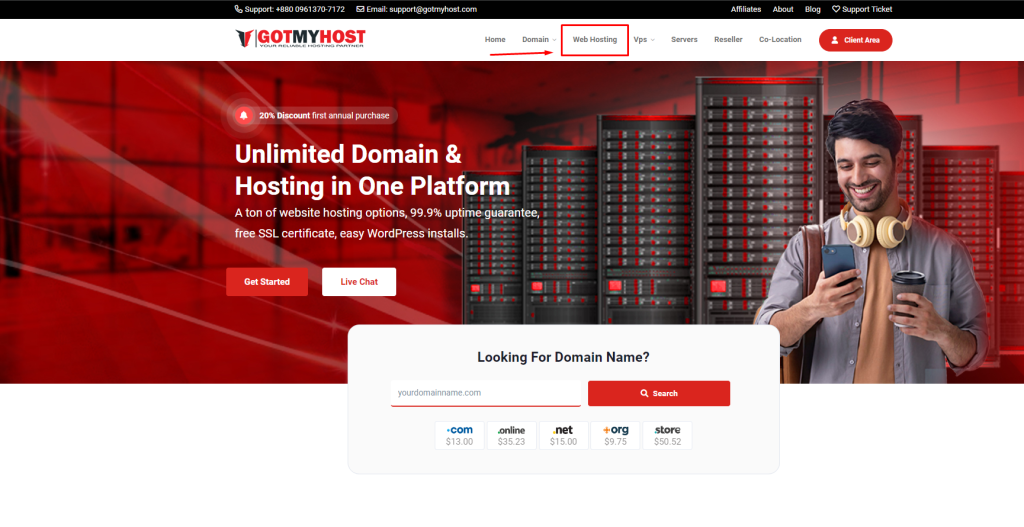 Buy Domain Hosting with Bkash