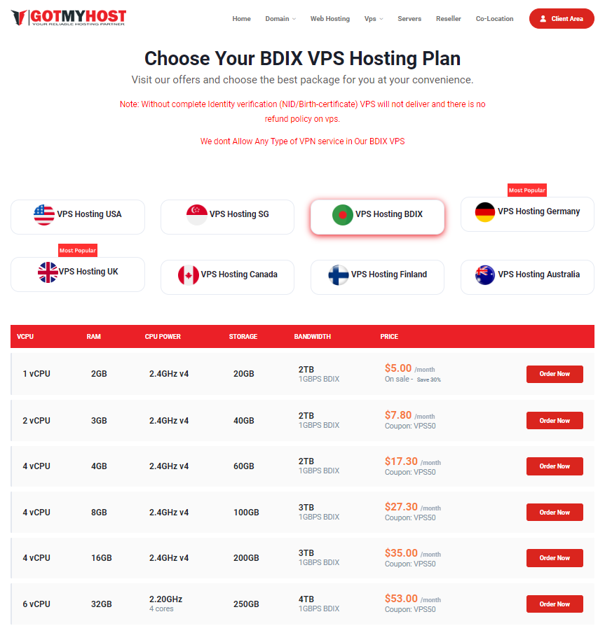 Why Should You Choose a BDIX VPS Server from Gotmyhost? | | Gotmyhost