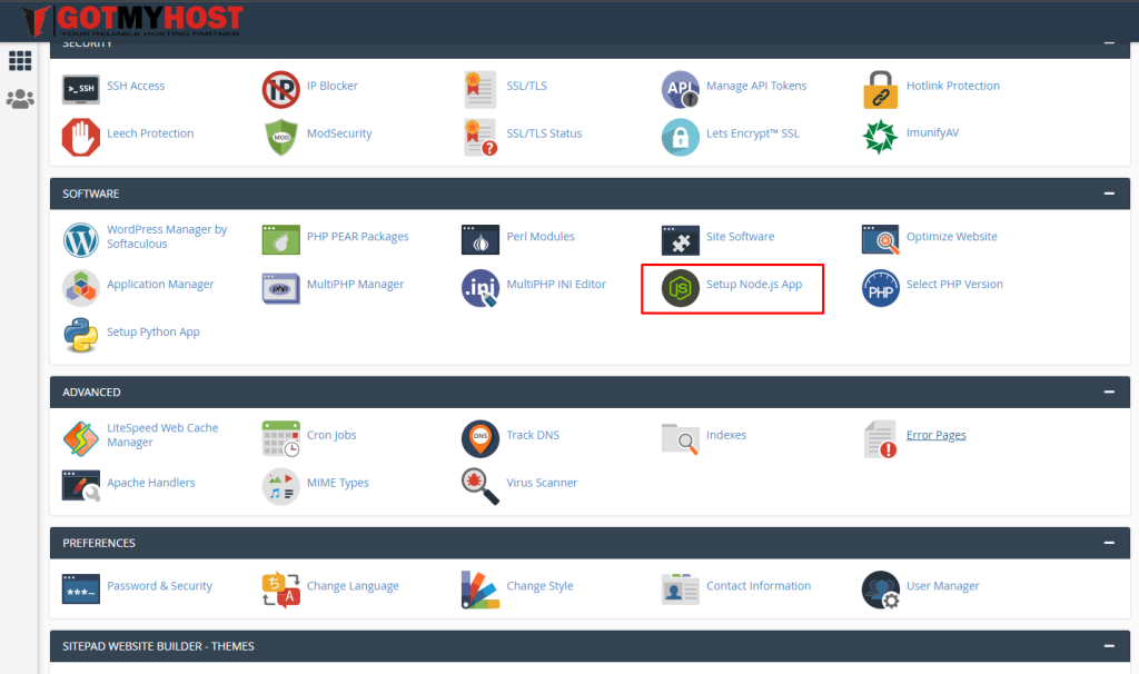 How to Install Node.js App in cPanel | | Gotmyhost