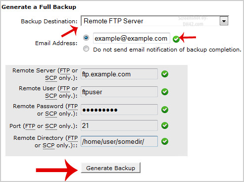 How to Generate a cPanel Backup and Send it to FTP | | Gotmyhost