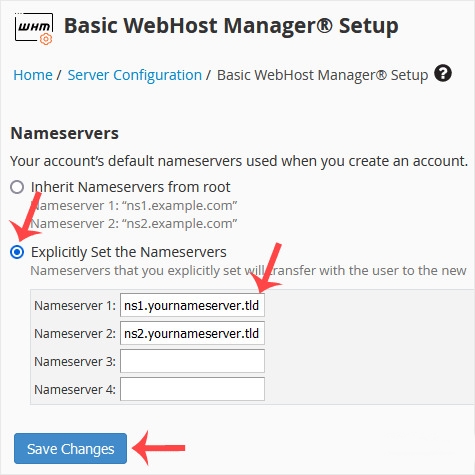 How to Set Custom/Private Nameservers in WHM | | Gotmyhost