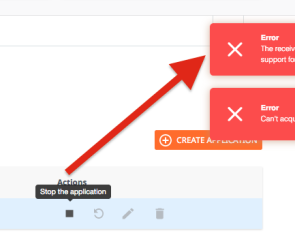 NodeJS Selector not Working with an Error "Can't acquire lock for app" | | Gotmyhost
