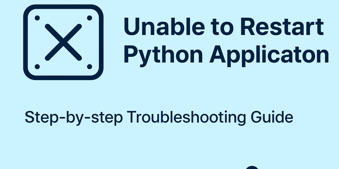 Unable to restart Python applications | Gotmyhost Unable to restart Python applications | | Gotmyhost