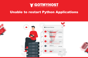 Unable to restart Python applications | | Gotmyhost