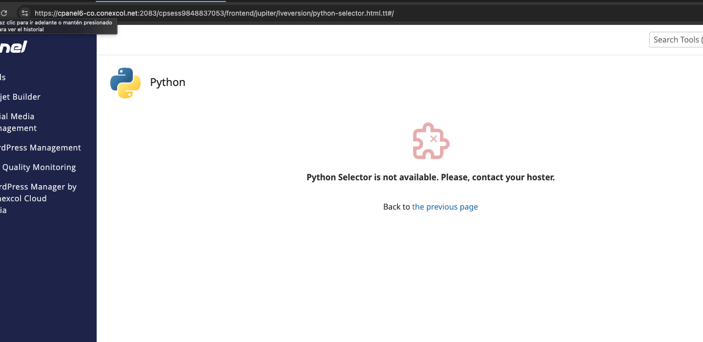 Error in Python application - IndexError: string index out of range Traceback | | Gotmyhost