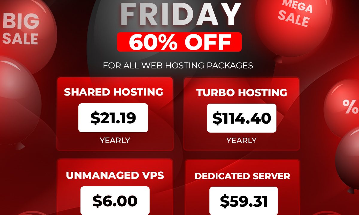 Black Friday স্পেশাল অফারে পাচ্ছেন সর্বোচ্চ ৬০% পর্যন্ত ডিসকাউন্ট!! | | Gotmyhost