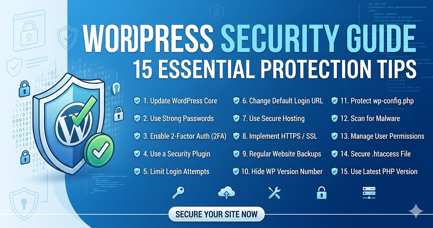 WordPress Security Guide: 15 Essential Protection Tips